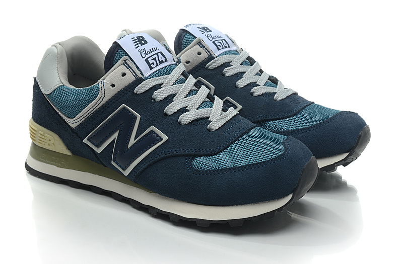 Chaussure New Balance Basse 574 Bleu Pour Femme en Soldes